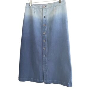 Sheryl Crow Vintage Blue Denim Button-Down Skirt